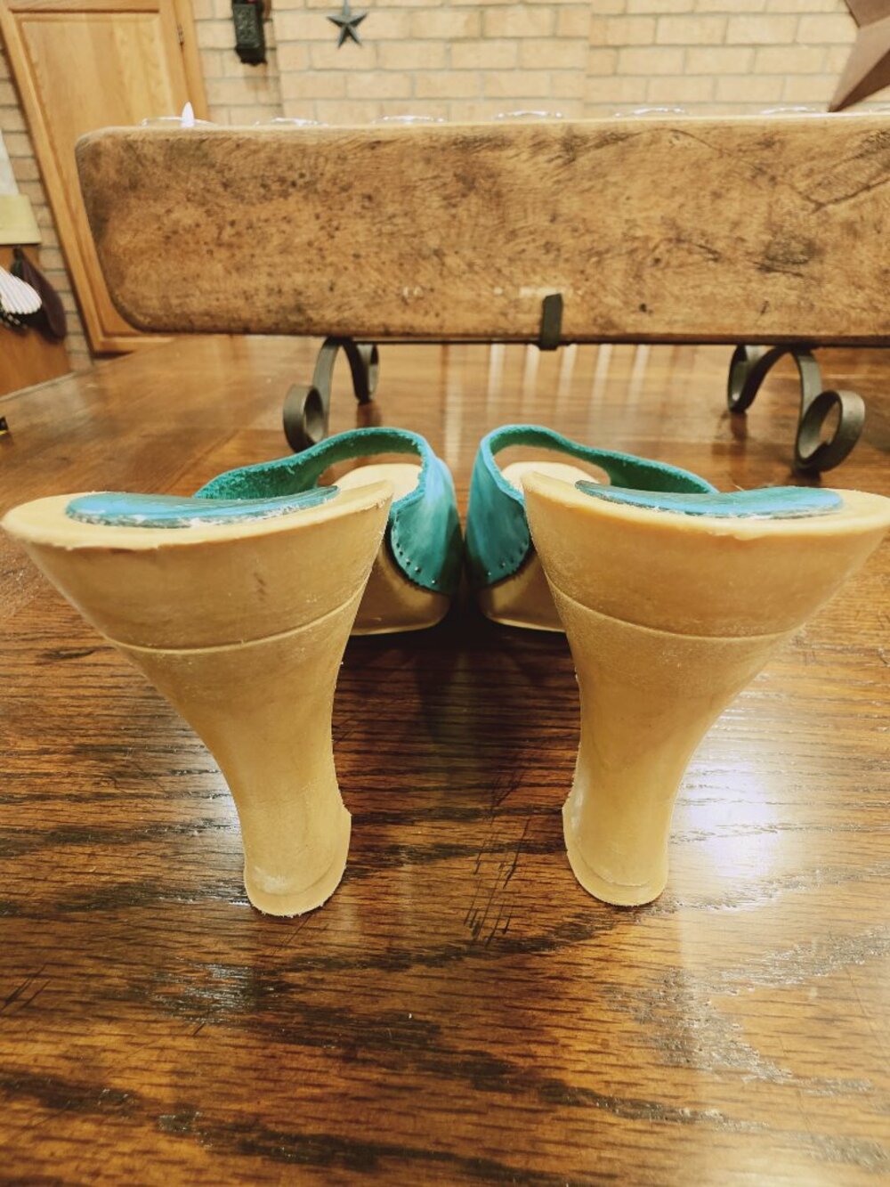 Vintage Y2K Candie’s Original Slides Teal Suede Mules Size 9 Barbiecore - Picture 8 of 15